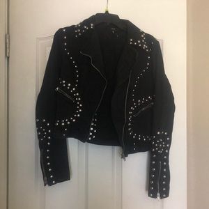 Free people embellished biker jacket